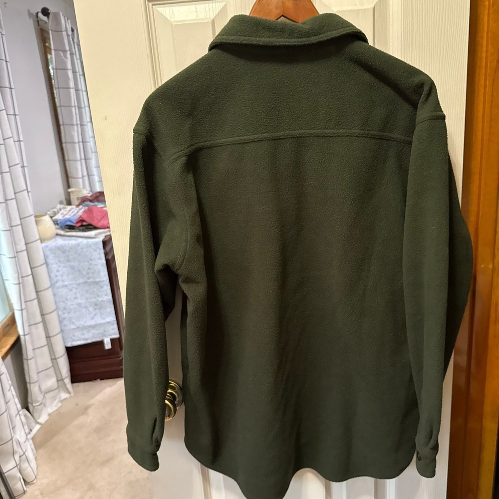 VTG 90s Disney Store Tigger Fleece L Shacket Shirt Jacket Green Embroidered Fall - Picture 11 of 11